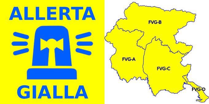 IN ARRIVO MALTEMPO: DIRAMATA ALLERTA GIALLA IN FRIULI VENEZIA GIULIA