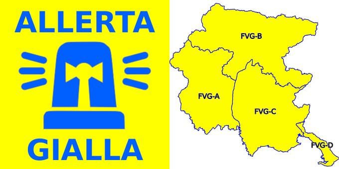 MALTEMPO IN ARRIVO: DIRAMATA  L’ALLERTA METEO GIALLA IN FVG