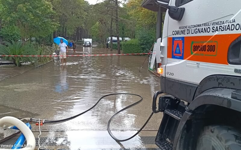 MALTEMPO LIGNANO: SOS D’AIUTO DELLA PROTEZIONE CIVILE